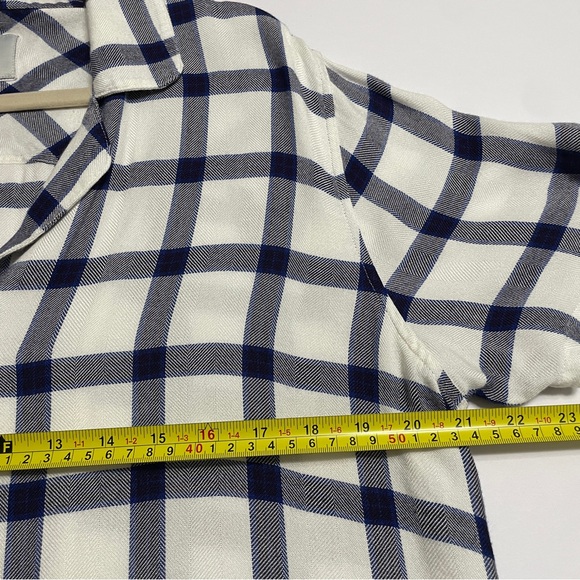 Rails Women's Button Up Top Blue White Gingham Boxy Relaxed Fit SIZE Medium - Picture 7 of 8